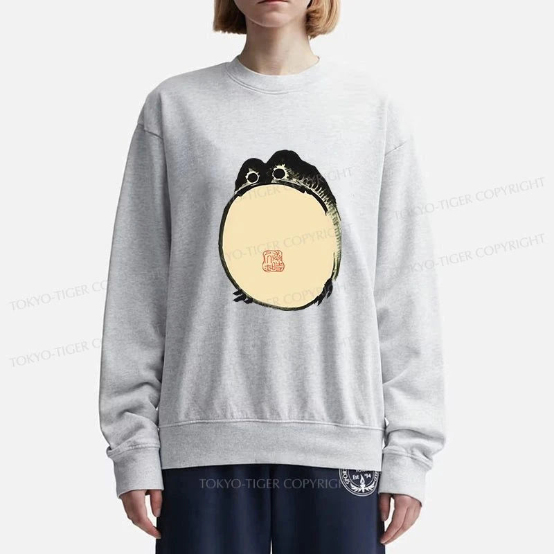 Tokyo-Tiger Grumpy Frog Japanese Sweatshirt