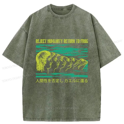 Tokyo-Tiger Return To Frog Japanese Washed T-Shirt