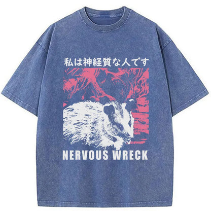 Tokyo-Tiger Nervous Wreck Washed T-Shirt