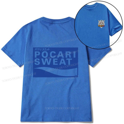 Tokyo-Tiger POCARI SWEAT Logo Front Back Classic T-Shirt