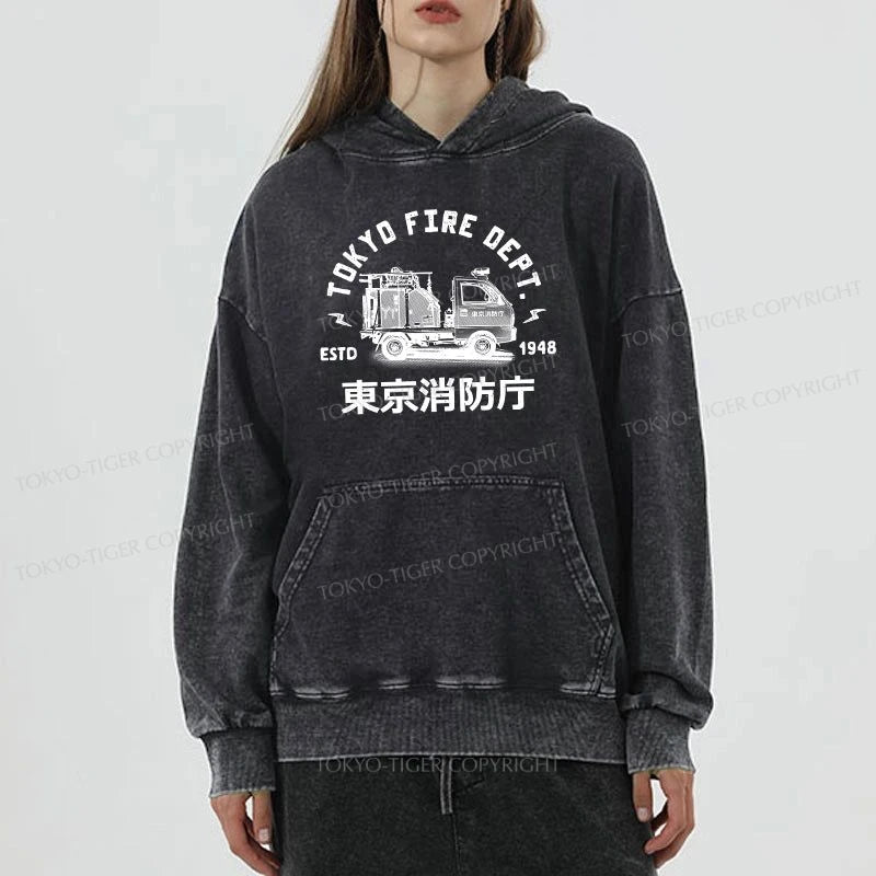 Tokyo-Tiger Tokyo Fire Dept Washed Hoodie