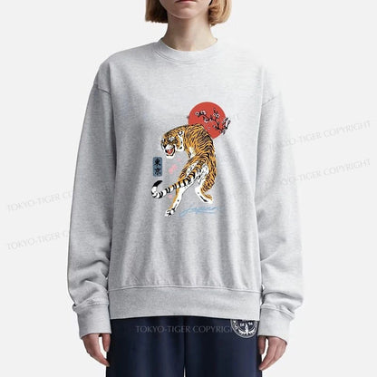 Tokyo-Tiger Tiger Blossom Japanese Sakura Sweatshirt