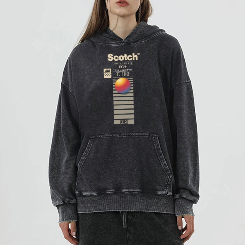 Tokyo-Tiger VHS Scotch E180 Washed Hoodie