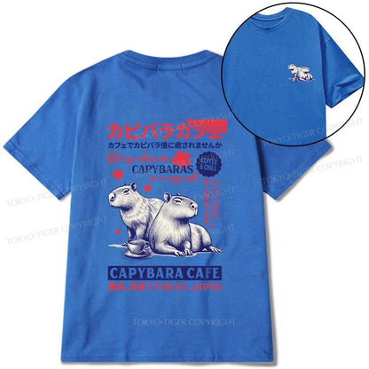 Tokyo-Tiger Tokyo Japan Capybara Cafe Front Back Classic T-Shirt