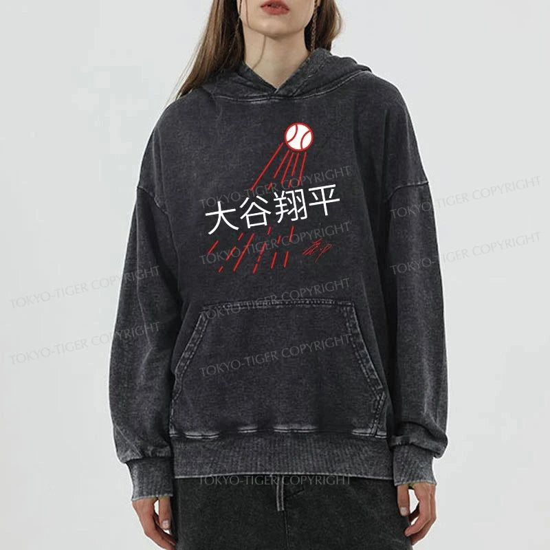 Tokyo-Tiger Shohei Ohtani Japanese Washed Hoodie