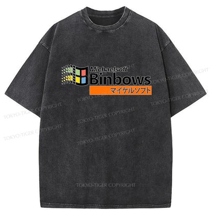 Tokyo-Tiger Michaelsoft Binbows Essential Washed T-Shirt