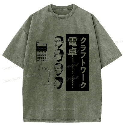 Tokyo-Tiger Kraftwerk Japan Washed T-Shirt