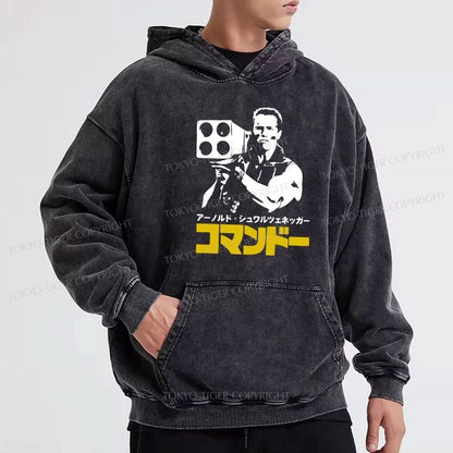 Tokyo-Tiger Commando In Japanese Washed Hoodie