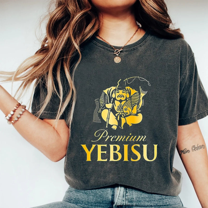 Tokyo-Tiger Yebisu Beer Golden Washed T-Shirt