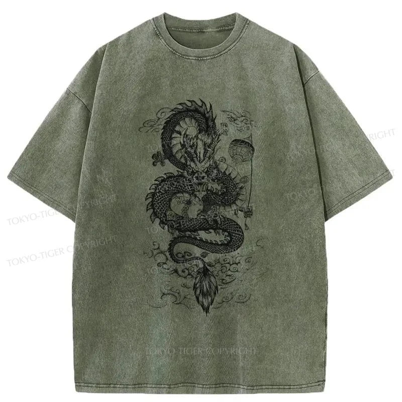 Tokyo-Tiger Terrible Dragon Japan Washed T-Shirt