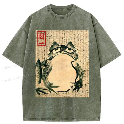 Tokyo-Tiger Throwback Frog Japanese Washed T-Shirt