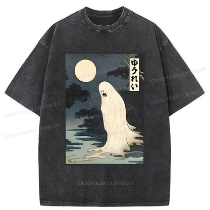 Tokyo-Tiger Creepy Japanese Ghost Washed T-Shirt