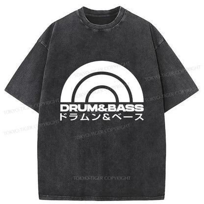 Tokyo-Tiger Drum & Bass Disc Washed T-Shirt