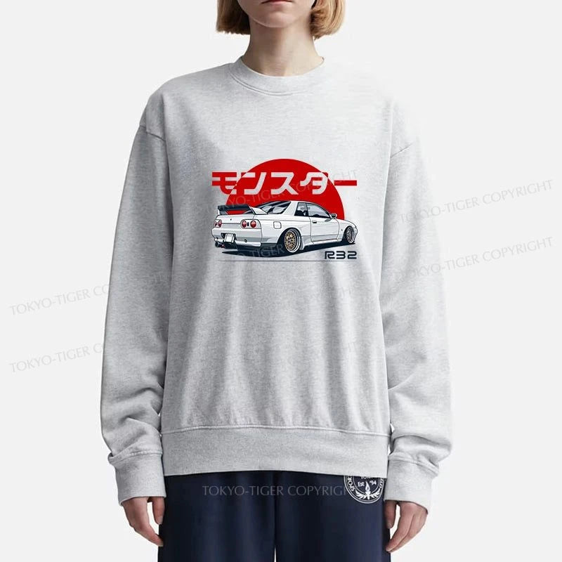 Tokyo-Tiger Monster. Skyline R32 GTR Sweatshirt