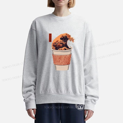 Tokyo-Tiger The Great Wave Coffee Sweatshirt