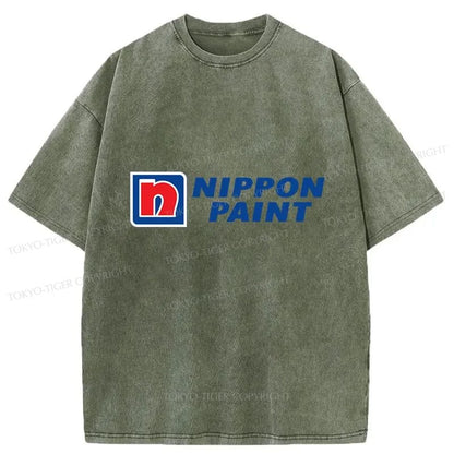 Tokyo-Tiger Nippon Paint Logo Washed T-Shirt