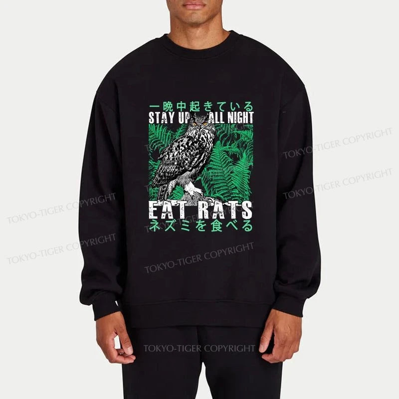 Tokyo-Tiger Owls Prey On Rats At Night Sweatshirt