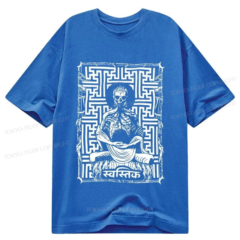 Tokyo-Tiger Sayagata Buddha Graphic Classic T-Shirt