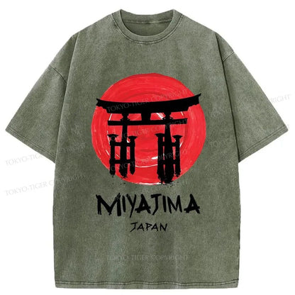 Tokyo-Tiger Miyajima Island Washed T-Shirt