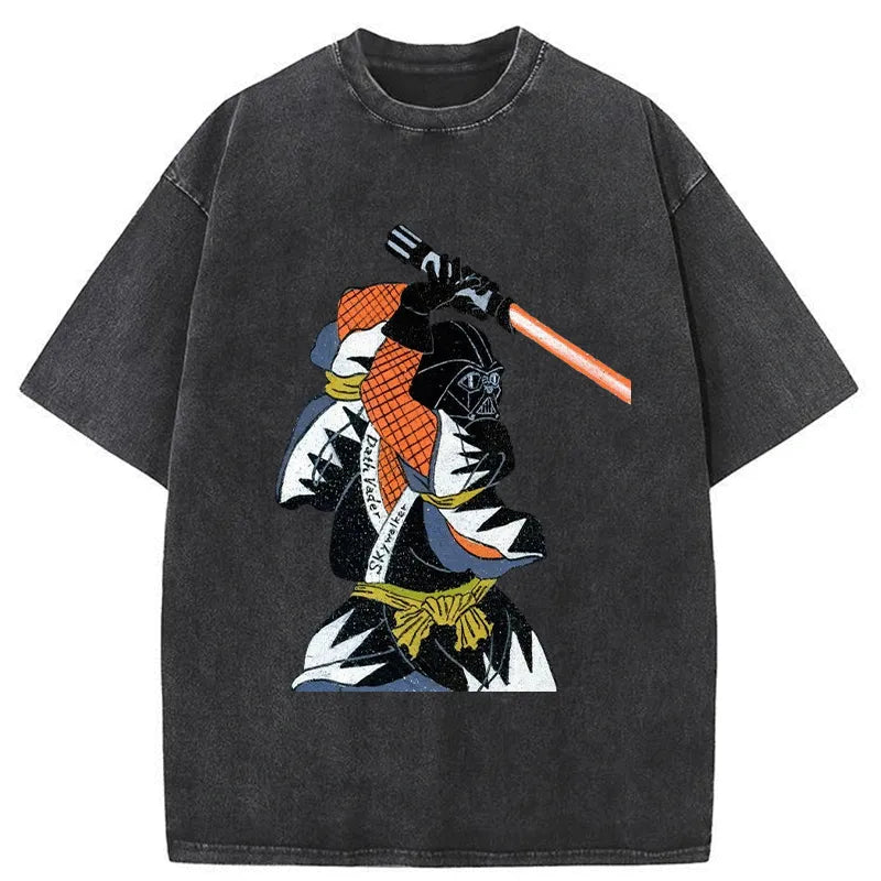Tokyo-Tiger Ukiyoe Character series Darth Vader Washed T-Shirt
