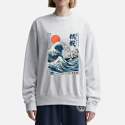 Tokyo-Tiger Ukiyo-e Ocean Waves Japan Sweatshirt