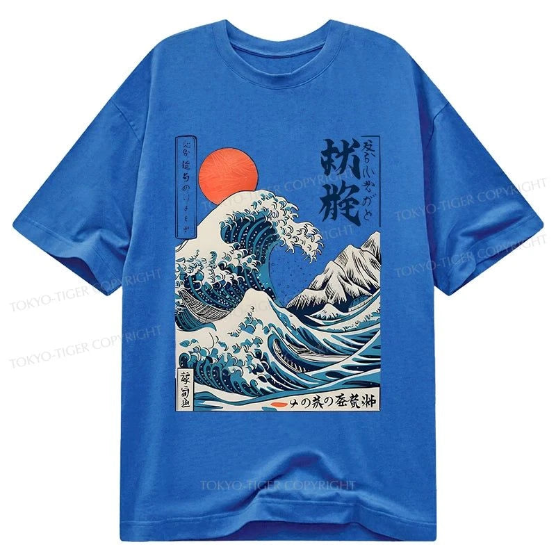 Tokyo-Tiger Ukiyo-e Ocean Waves Japan Classic T-Shirt