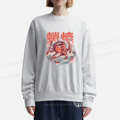 Tokyo-Tiger The Great Wave Takoyaki Japanese Sweatshirt