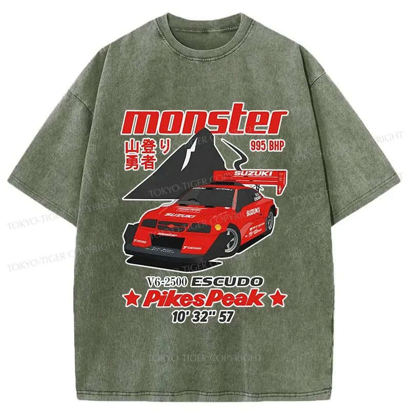 Tokyo-Tiger Escudo Monster Japanese Washed T-Shirt