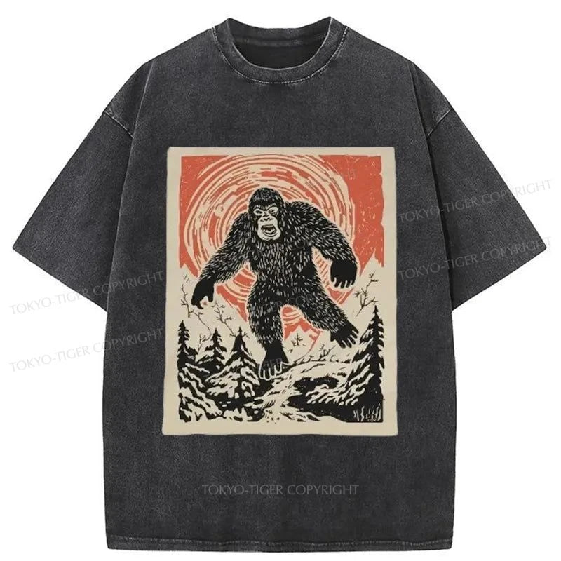 Tokyo-Tiger Bigfoot Monster Japanese Washed T-Shirt