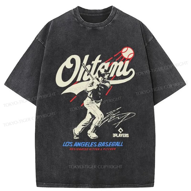 Tokyo-Tiger Shohei Ohtani Retro Japanese Washed T-Shirt