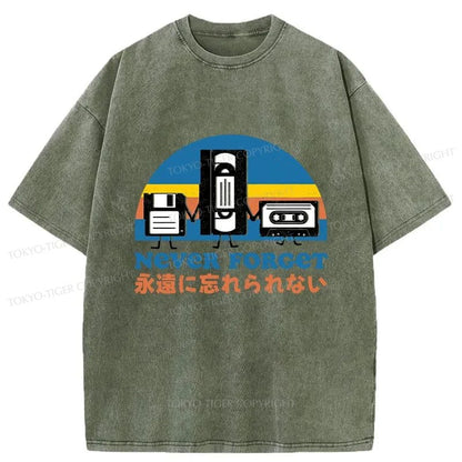 Tokyo-Tiger Never Forget Tape Washed T-Shirt