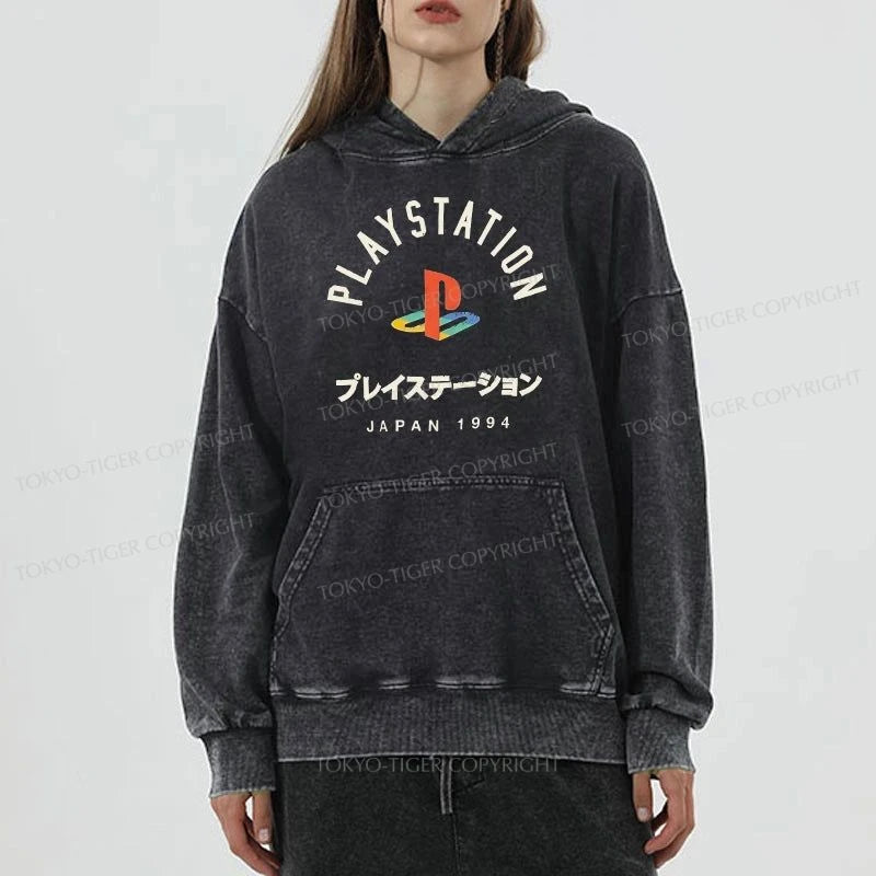 Tokyo-Tiger PlayStation Logo Japan Washed Hoodie