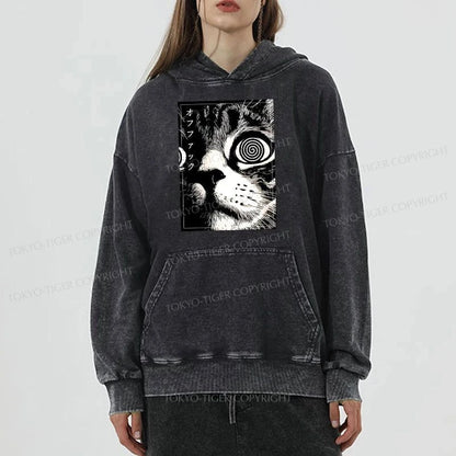 Tokyo-Tiger Scary Cat Japan Washed Hoodie