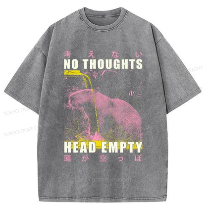 Tokyo-Tiger No Thoughts Head Empty Washed T-Shirt