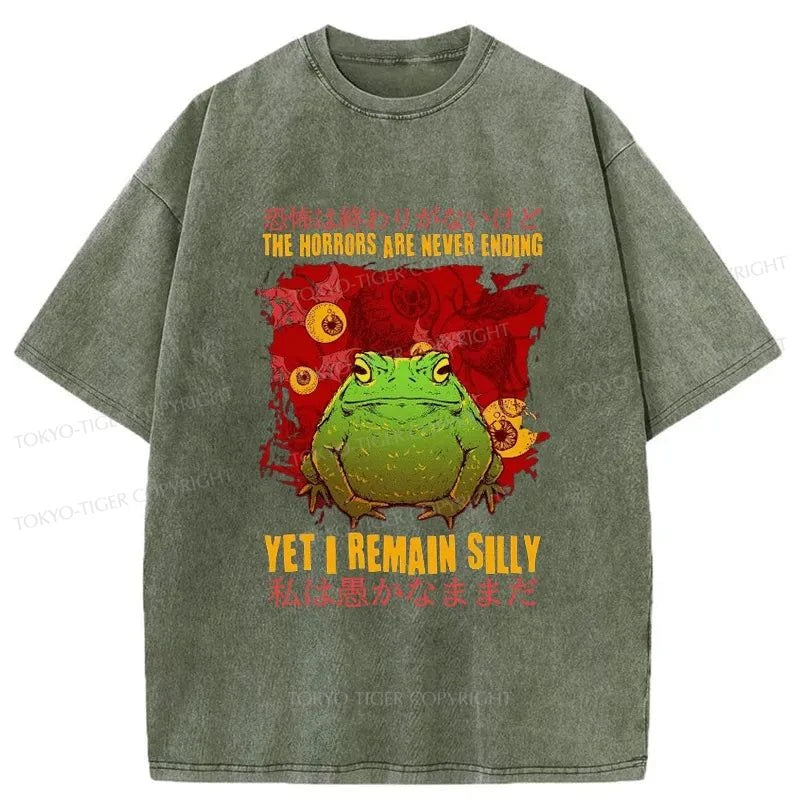 Tokyo-Tiger Yet I Remain Silly Frog Washed T-Shirt