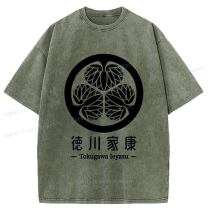 Tokyo-Tiger Tokugawa Ieyasu Kamon Family Washed T-Shirt