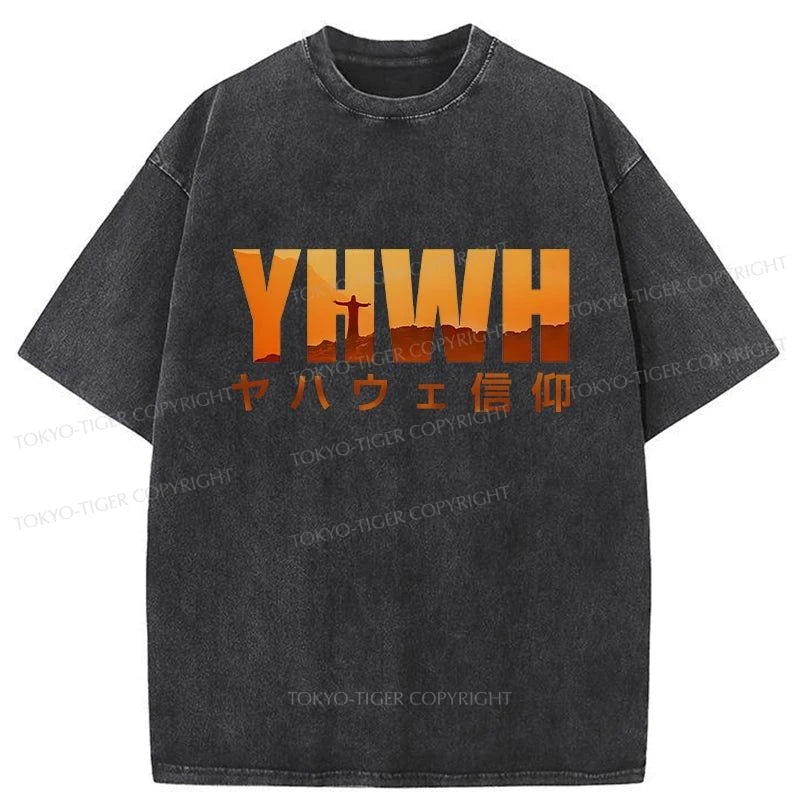 Tokyo-Tiger YHWH With Faith Washed T-Shirt