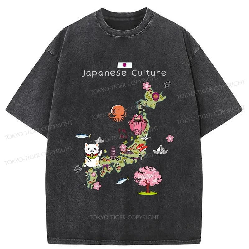 Tokyo-Tiger Japanese Culture Washed T-Shirt