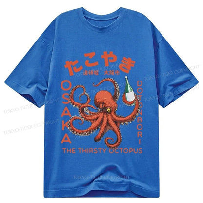 Tokyo-Tiger Octopus Drinks Soju Classic T-Shirt