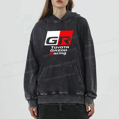 Tokyo-Tiger Toyota Gazoo Racing GR Logo Washed Hoodie