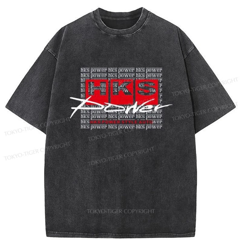 Tokyo-Tiger HKS Power Washed T-Shirt