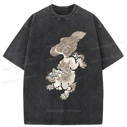 Tokyo-Tiger Komainu Japanese Washed T-Shirt