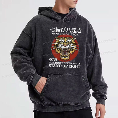 Tokyo-Tiger Retro Tiger Washed Hoodie