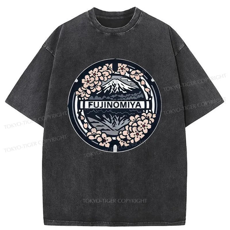 Tokyo-Tiger Fujinomiya Manhole Cover Washed T-Shirt