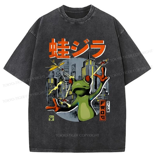 Tokyo-Tiger Frog Monster Japan Washed T-Shirt