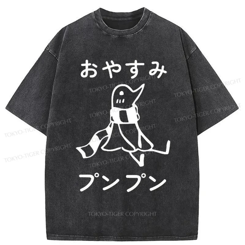 Tokyo-Tiger Good Night PunPun Washed T-Shirt