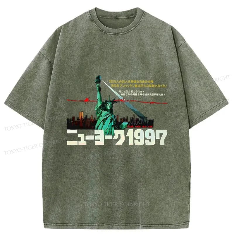 Tokyo-Tiger Escape From New York 1997 Washed T-Shirt