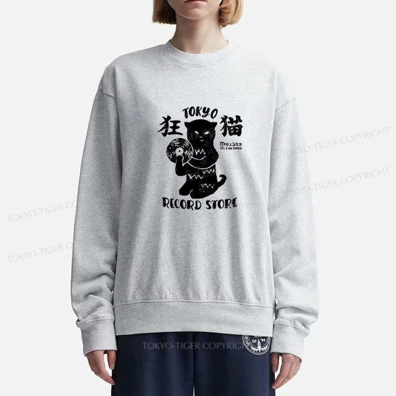 Tokyo-Tiger Tokyo Record Store Cat CD Sweatshirt