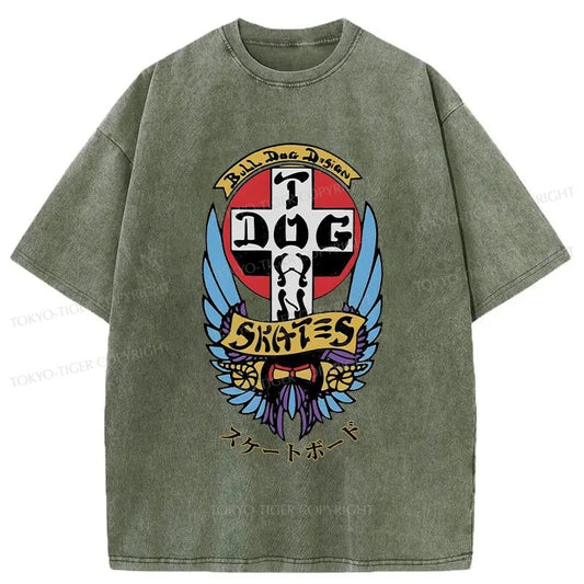 Tokyo-Tiger Cross Skateboards Japan Washed T-Shirt