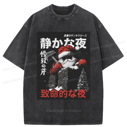 Tokyo-Tiger Not So Silent Night Washed T-Shirt